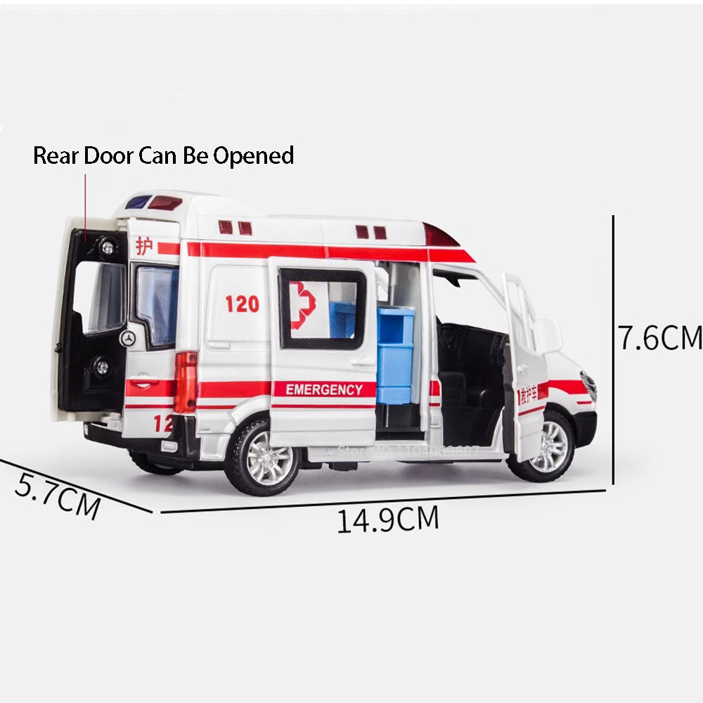 Home Security Police - Modèle d'ambulance urbaine à l'échelle 1:36,