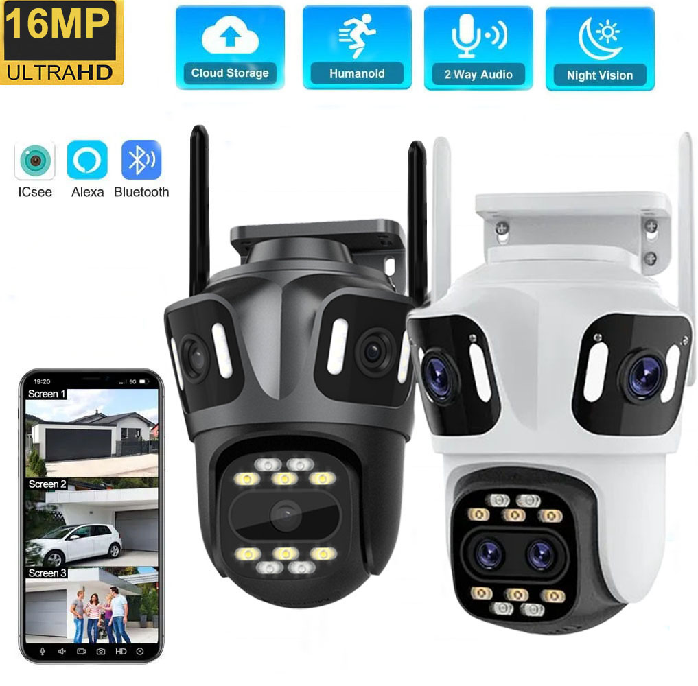 Home Security Ai - Uzoom 10K 16MP extérieur PTZ WIFI