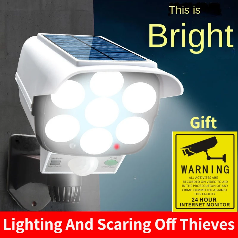 Home Security Battery - Lumière solaire extérieure capteur de mouvement