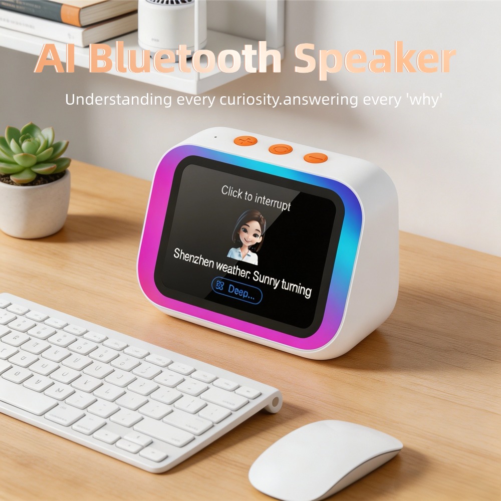Home Security Electronics - Haut-parleur Bluetooth AI 5.4 avec assistant