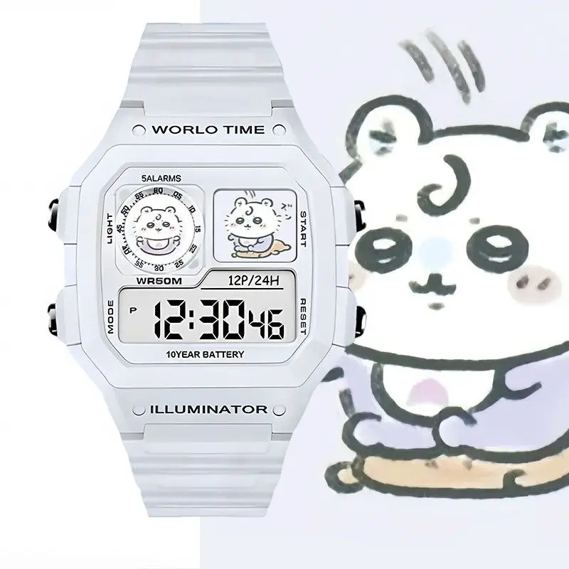 Home Security Electronics - Montre numérique Kawaii Chiikawa Anime, étanche,