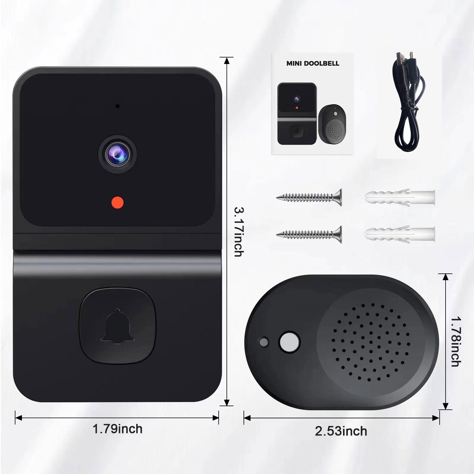 Sonnette vidéo WiFi pour maiso - Home Security Ring Camera avis et prix